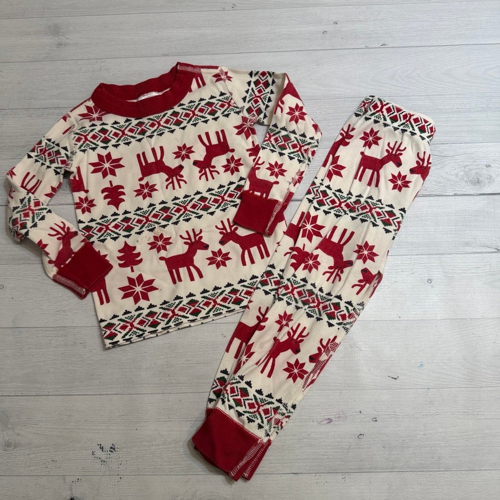 Hanna Andersson red white holiday deer 90/3